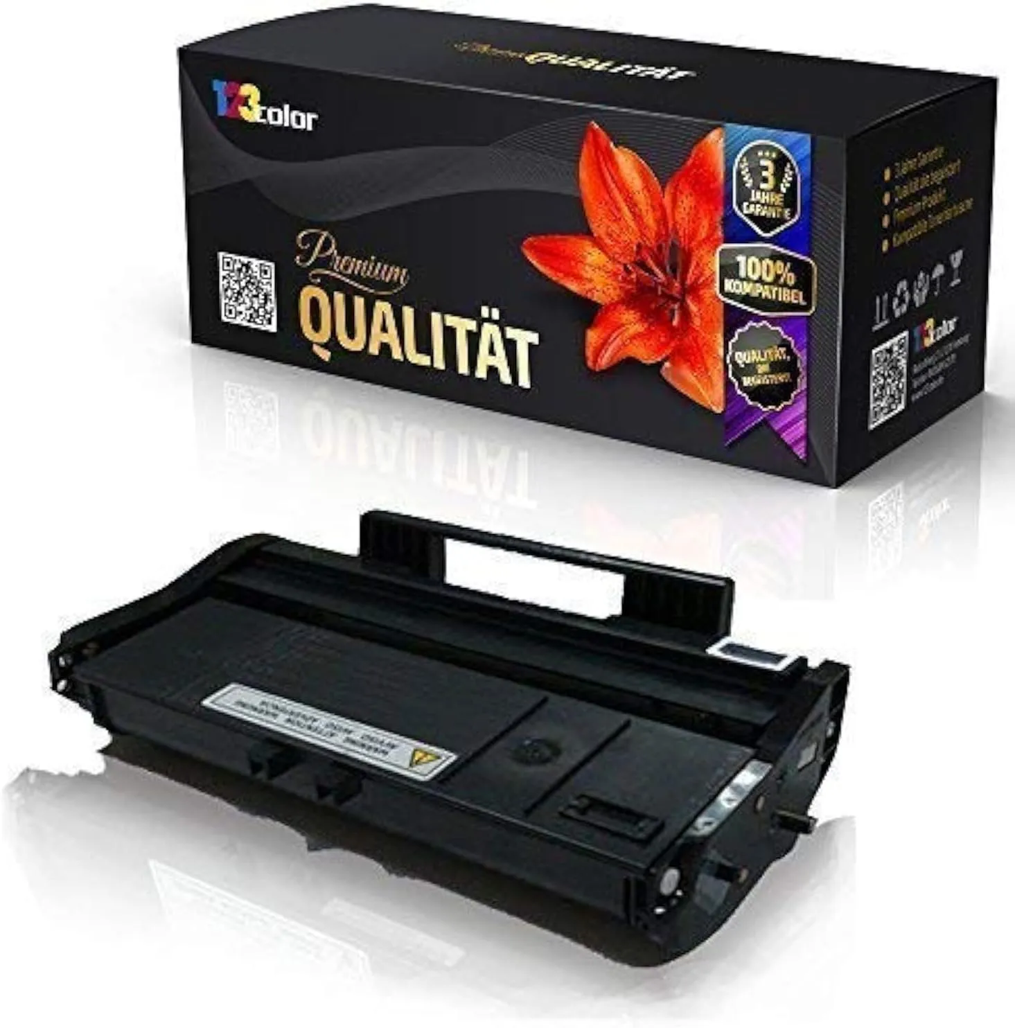 Bild von Print-Klex XXL Tonerkartusche für Ricoh Aficio SP 100 und 112 Modelle, kompatibel mit der Pro Serie, in Schwarz
