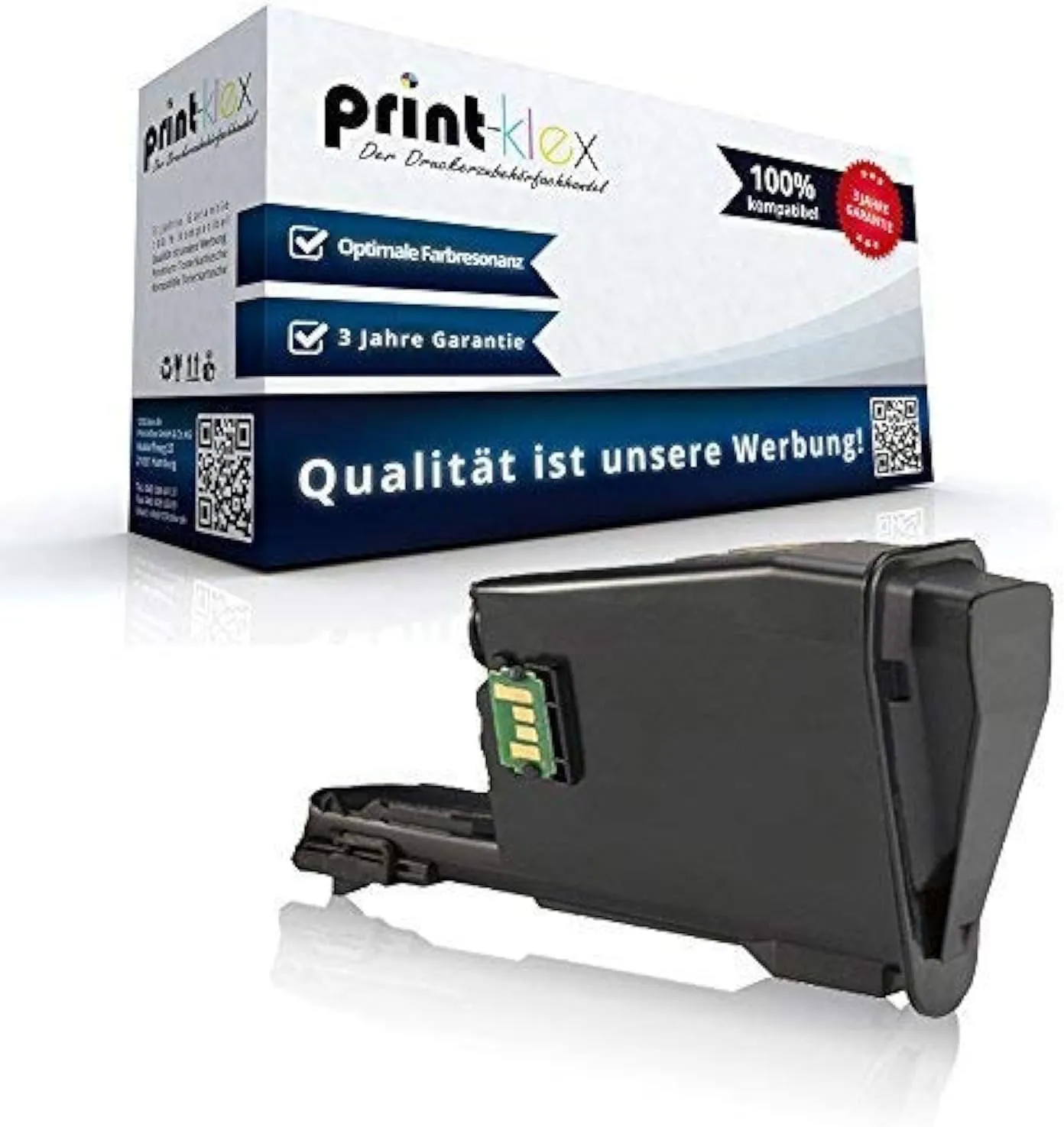 Bild von Print-Klex XXL Tonerkartusche kompatibel mit Kyocera FS1041, FS1220MFP und FS1320MFP in Schwarz
