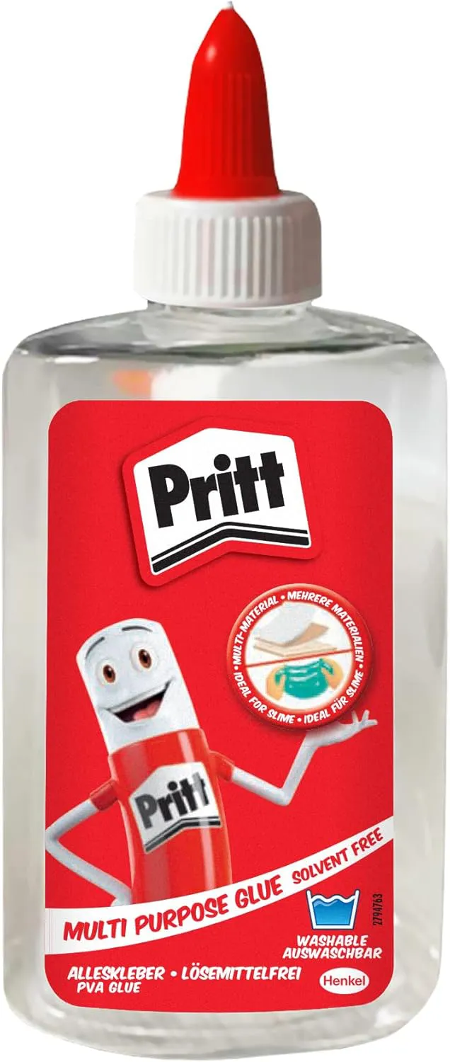 Bild von Pritt Alleskleber 145g, transparenter und schnell trocknender, lösemittelfreier Flüssigkleber für Büro, Zuhause und Schule