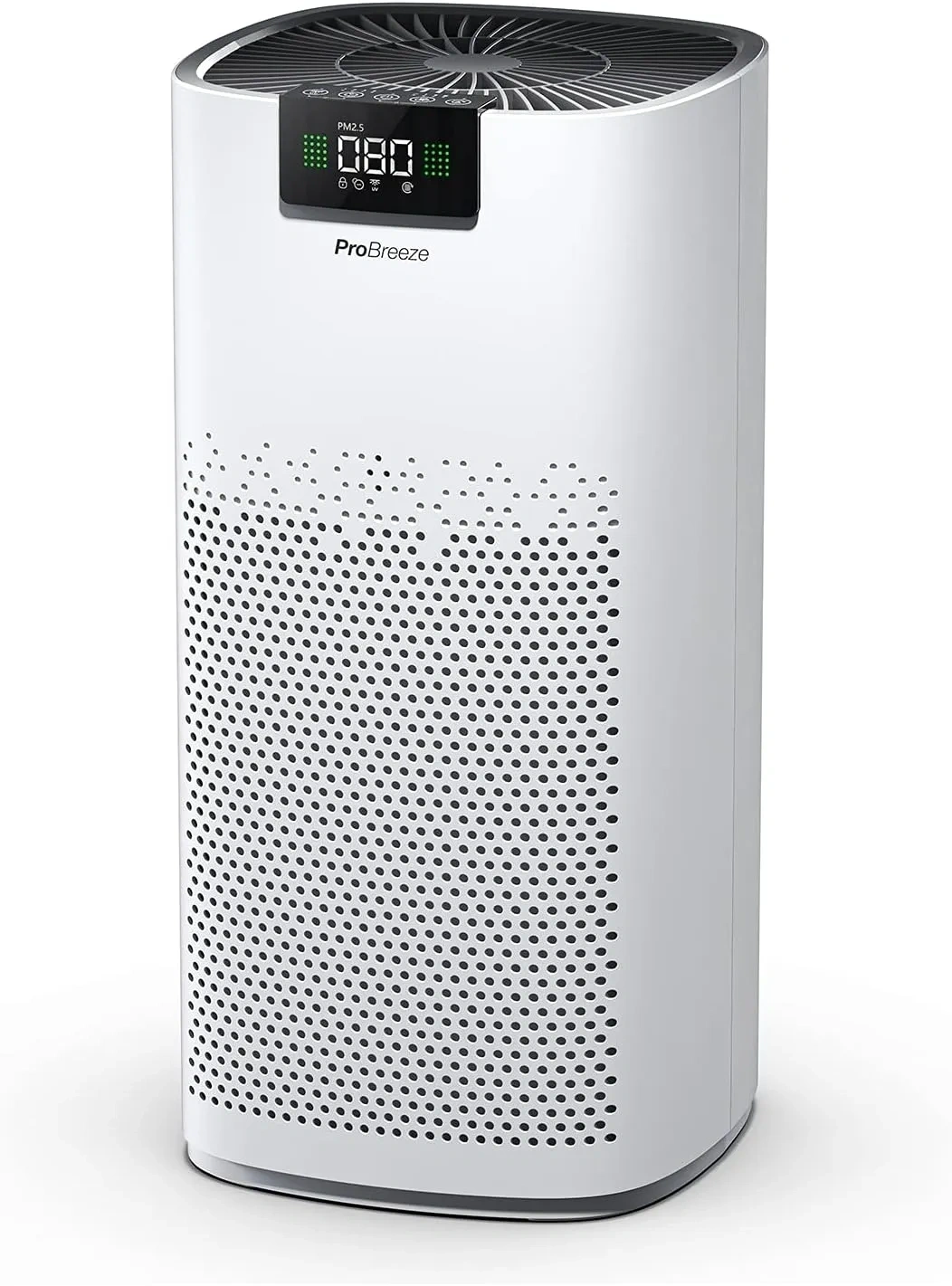 Bild von Pro Breeze Luftreiniger mit Hepa 13 Filter, UV-C Lampe und Aktivkohlefilter für Räume bis 140 m², CADR 460 m³, 99,95% Filterleistung