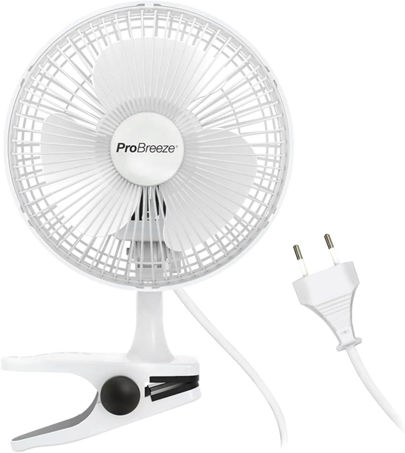 Bild von Pro Breeze Mini Ventilator mit Clip und 15 cm Durchmesser, 2 Geschwindigkeitsstufen, ideal für Büro und Schlafzimmer