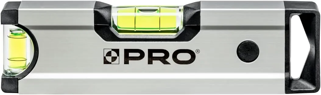Bild von PRO600 Mini Wasserwaage 17 cm mit Magneten und ergonomischem Profil in Silber