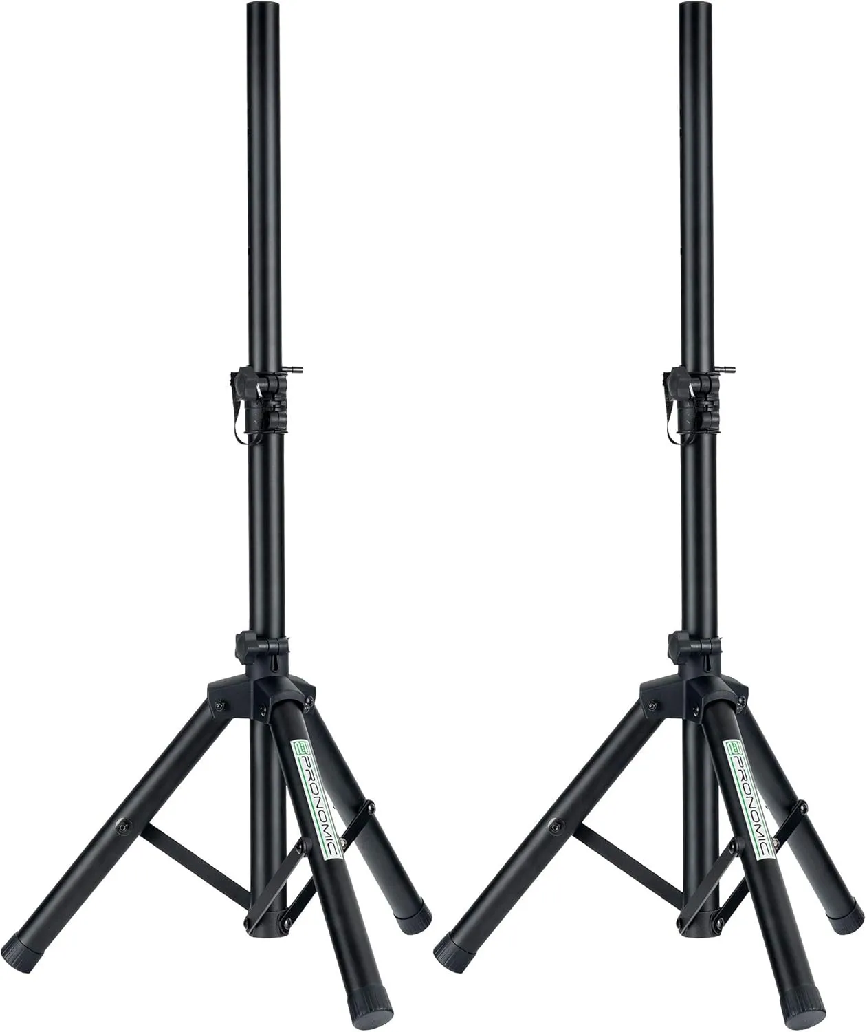Bild von Pronomic SPS-5S Boxenstativ Set aus Stahl mit zwei Stativen, höhenverstellbar von 67 bis 120 cm, leicht und in schwarz