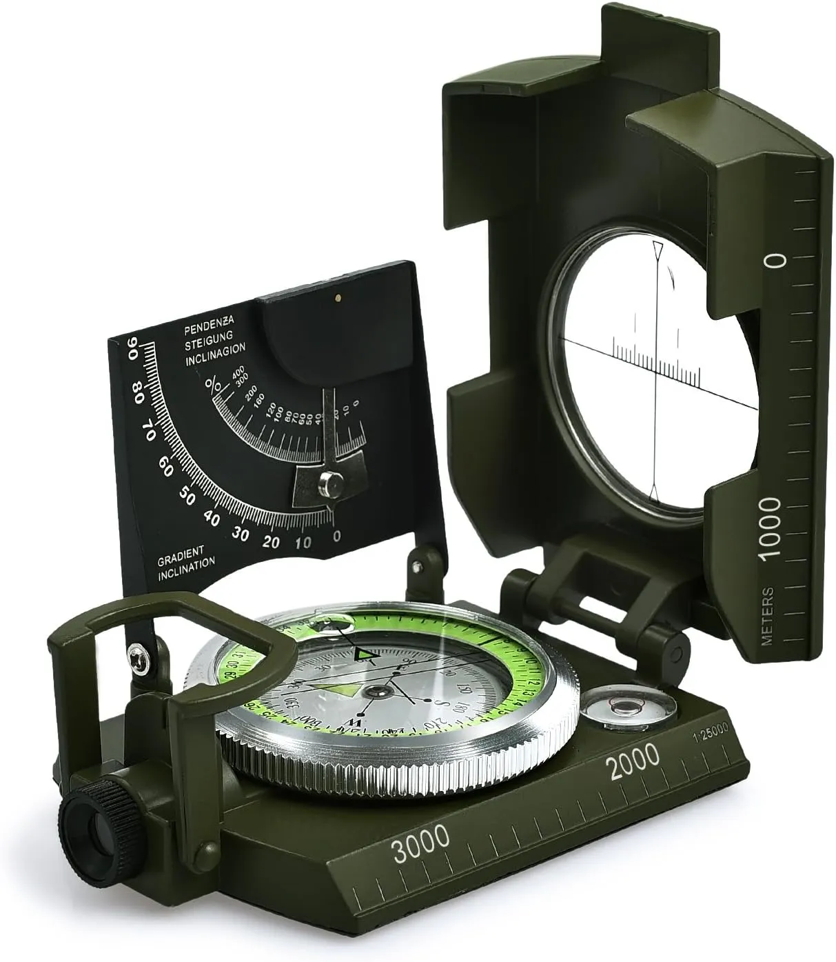 Bild von Proster professioneller militärischer Wanderkompass mit Clinometer und Transporttasche für Camping und Geologie