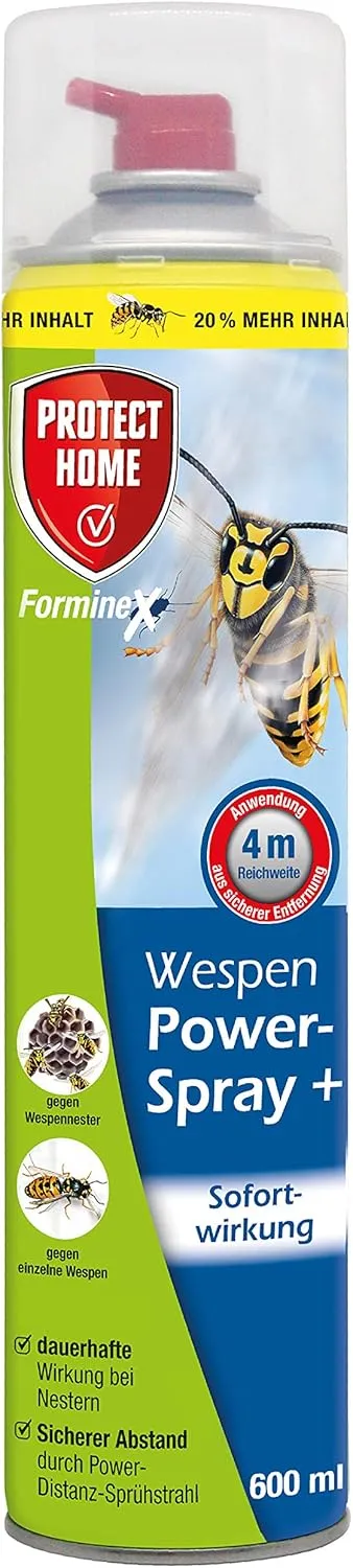 Bild von PROTECT HOME FormineX Wespen Powerspray mit 600 ml und 4 Metern Reichweite gegen Wespen und Wespennester