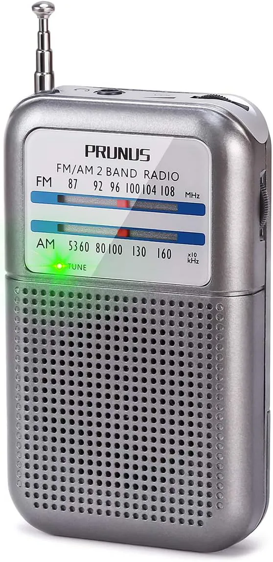 Bild von PRUNUS DE333 Mini Radio für AM und FM Empfang, batteriebetrieben und ideal für unterwegs