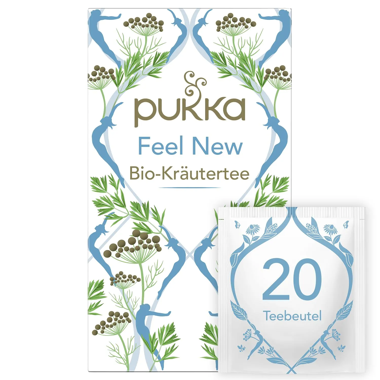 Bild von Pukka Bio-Kräutertee Feel New mit Anissamen, Fenchel, Kardamom und Kurkuma, 20 Teebeutel im Pack