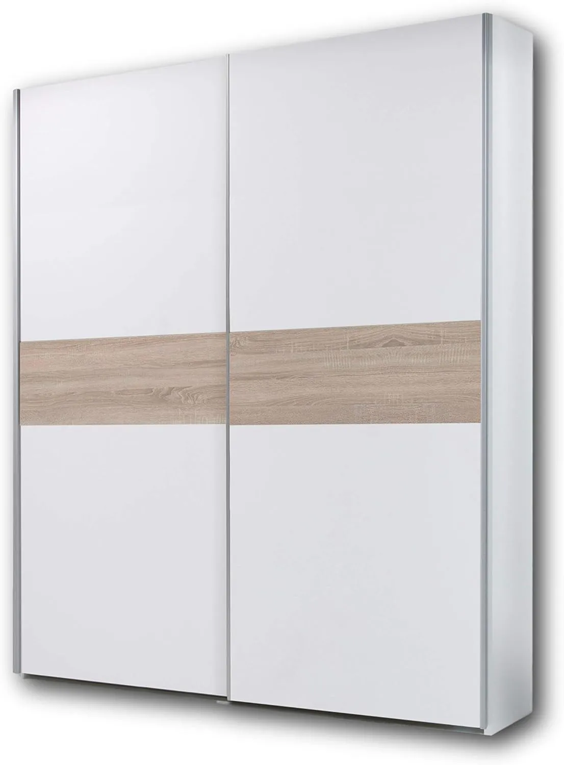 Bild von PULS Kleiderschrank in Weiß mit Eiche Sonoma, 170 x 195 x 58 cm