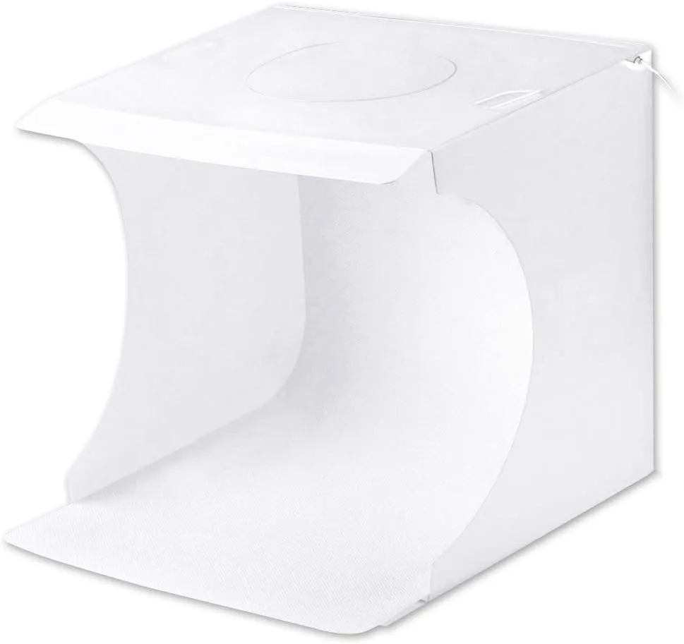 Bild von PULUZ Mini Fotostudio 9 Zoll tragbare Lichtbox mit 3 einstellbaren Farblichtern und 6 Farbhintergründen für Schmuckfotografie