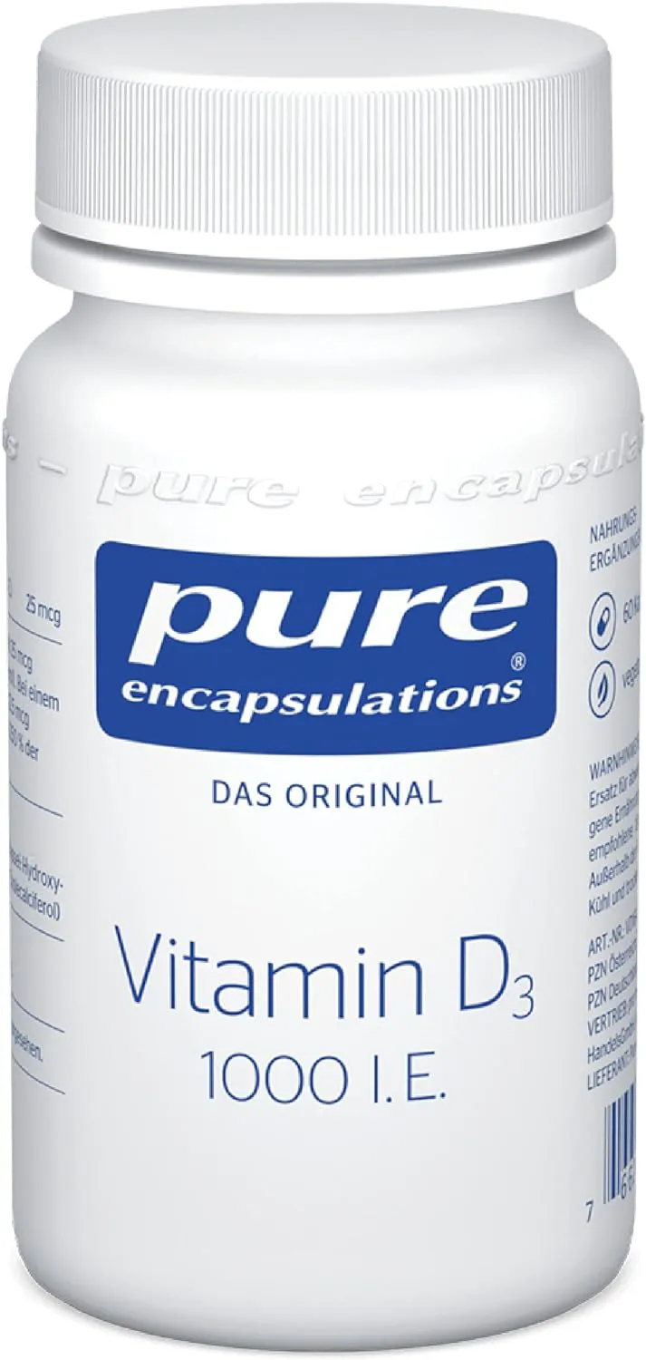 Bild von Pure Encapsulations Vitamin D3 1000 I.E. mit 60 Kapseln