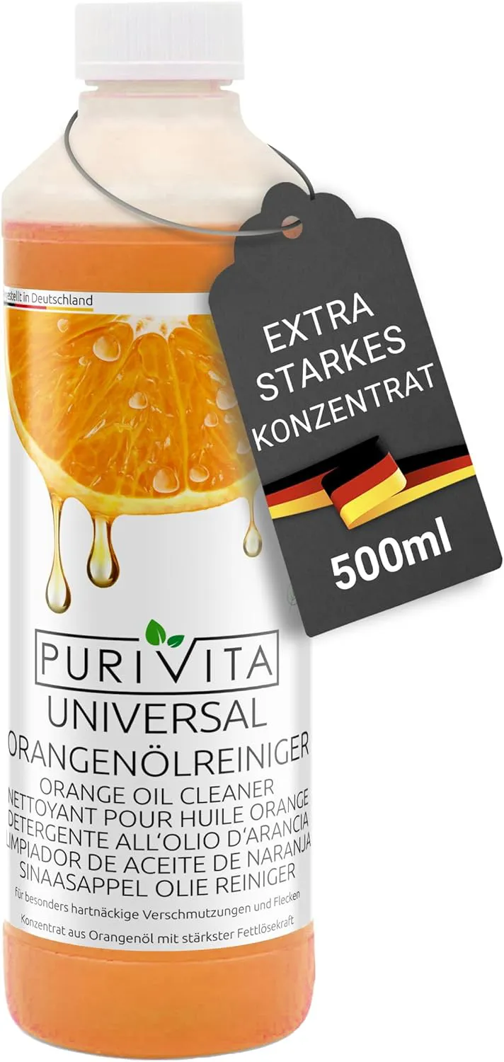 Bild von PURIVITA Orangenölreiniger Konzentrat 500 ml umweltfreundlicher veganer Universalreiniger mit Frischeduft