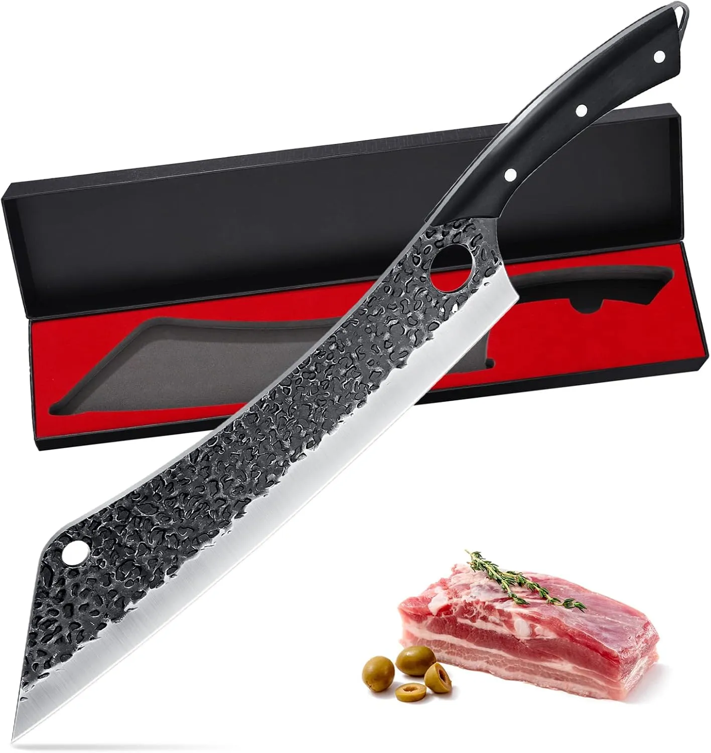 Bild von Purplebird 31 cm langes Hackmesser und Tranchiermesser in Geschenkbox