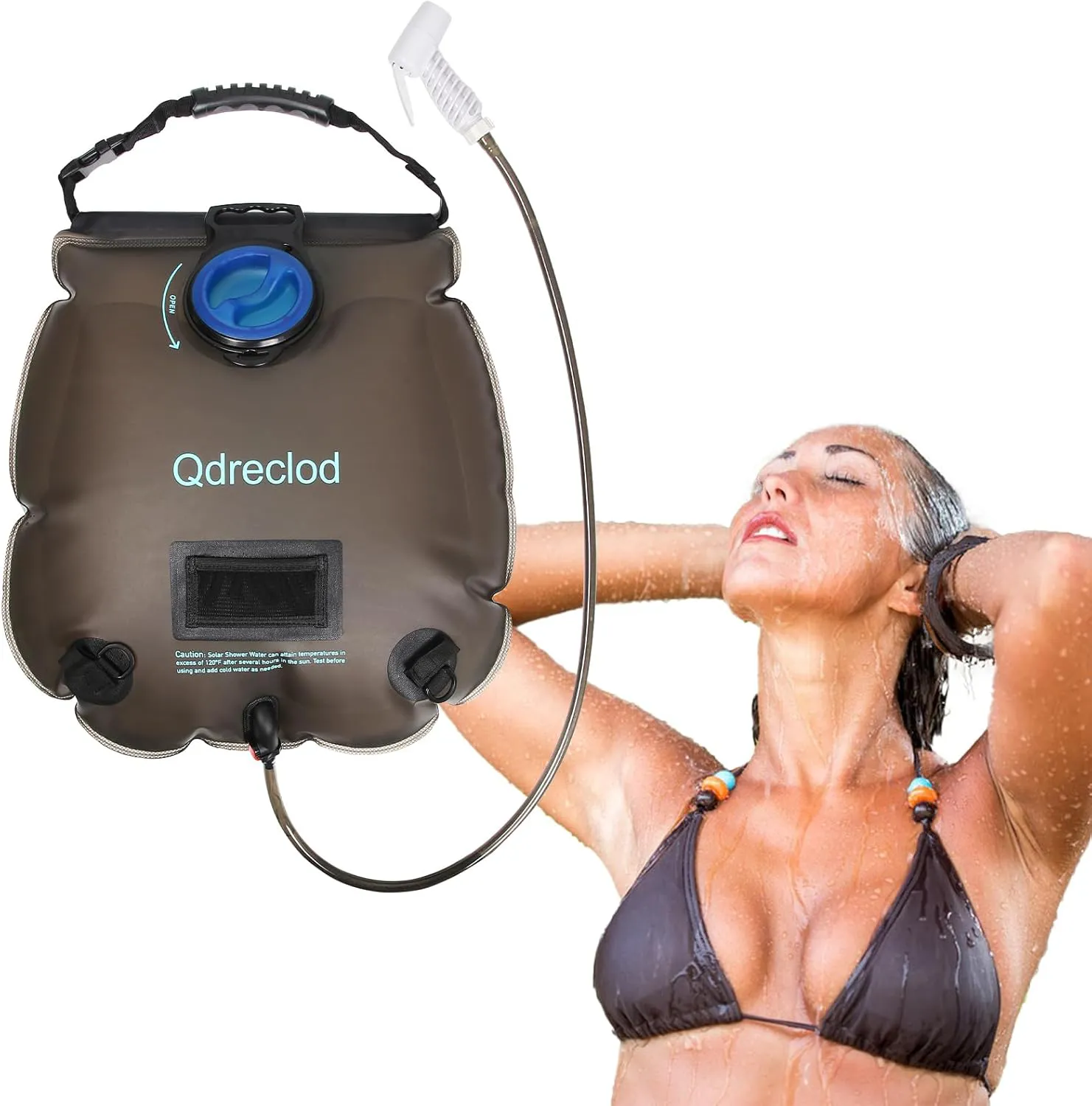 Bild von Qdreclod 20L Solardusche für Camping mit tragbarer Tasche und Thermometer