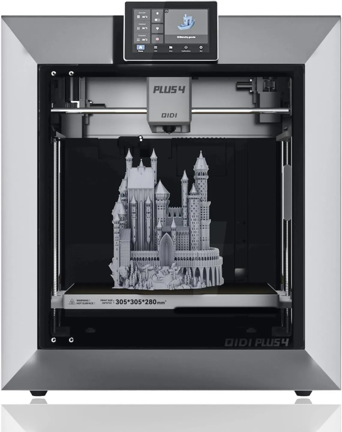 Bild von QIDI PLUS4 3D-Drucker mit Hochgeschwindigkeitsdruck bis 600 mm/s und automatischer Nivellierung