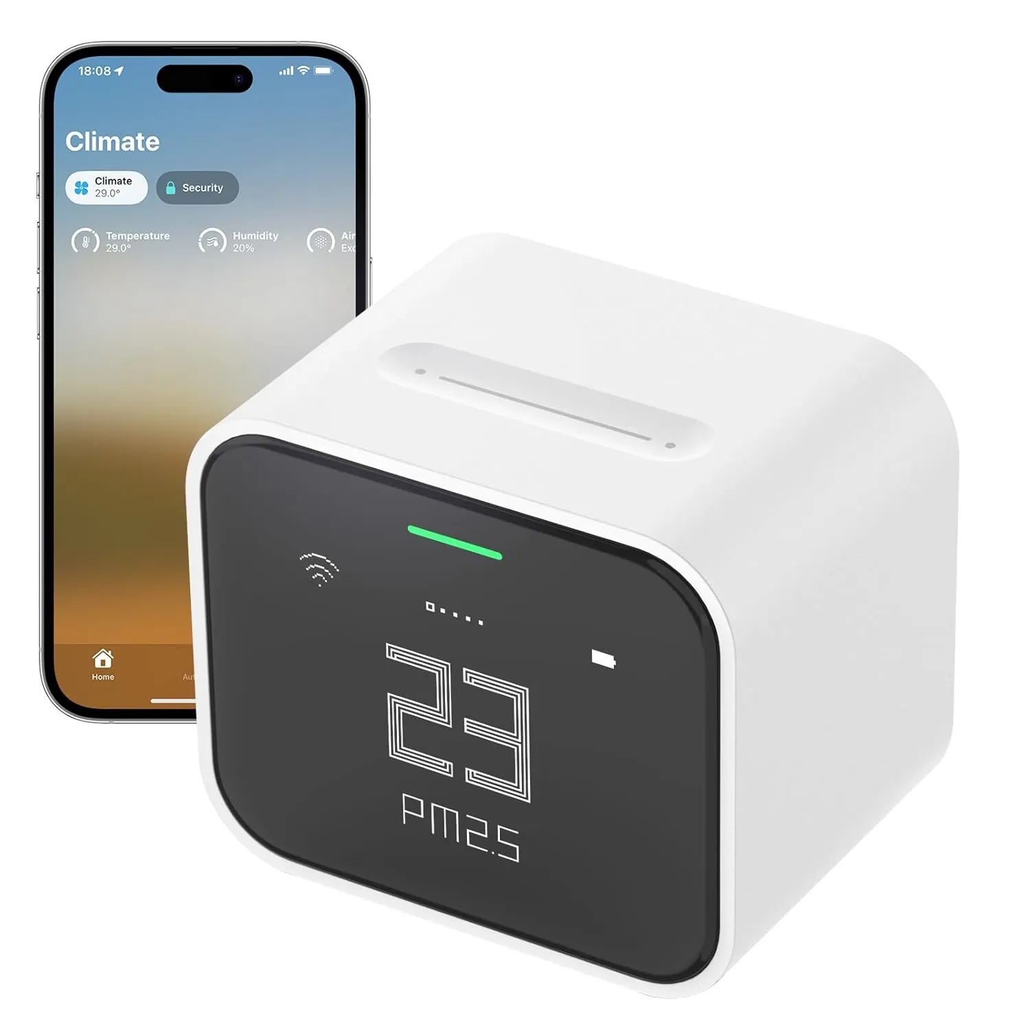 Bild von Qingping Air Monitor Lite Smart Luftqualitätsmessgerät für Apple HomeKit mit CO2, PM2.5, PM10, Temperatur und Luftfeuchtigkeit