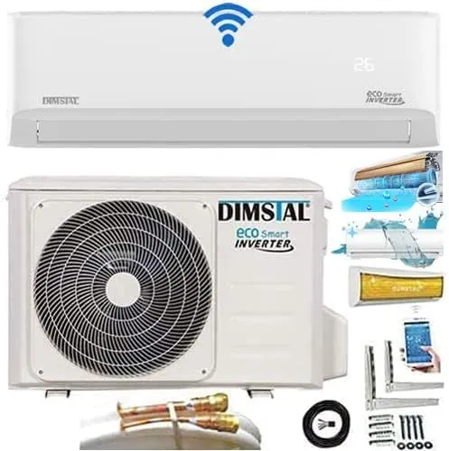 Bild von QuickConnect 9000 BTU ECO Smart Inverter Klimaanlage mit 5 m Leitungen und Heizfunktion, sehr leise mit Self Clean, WiFi, App, Super Ioniser und Follow Me Funktion