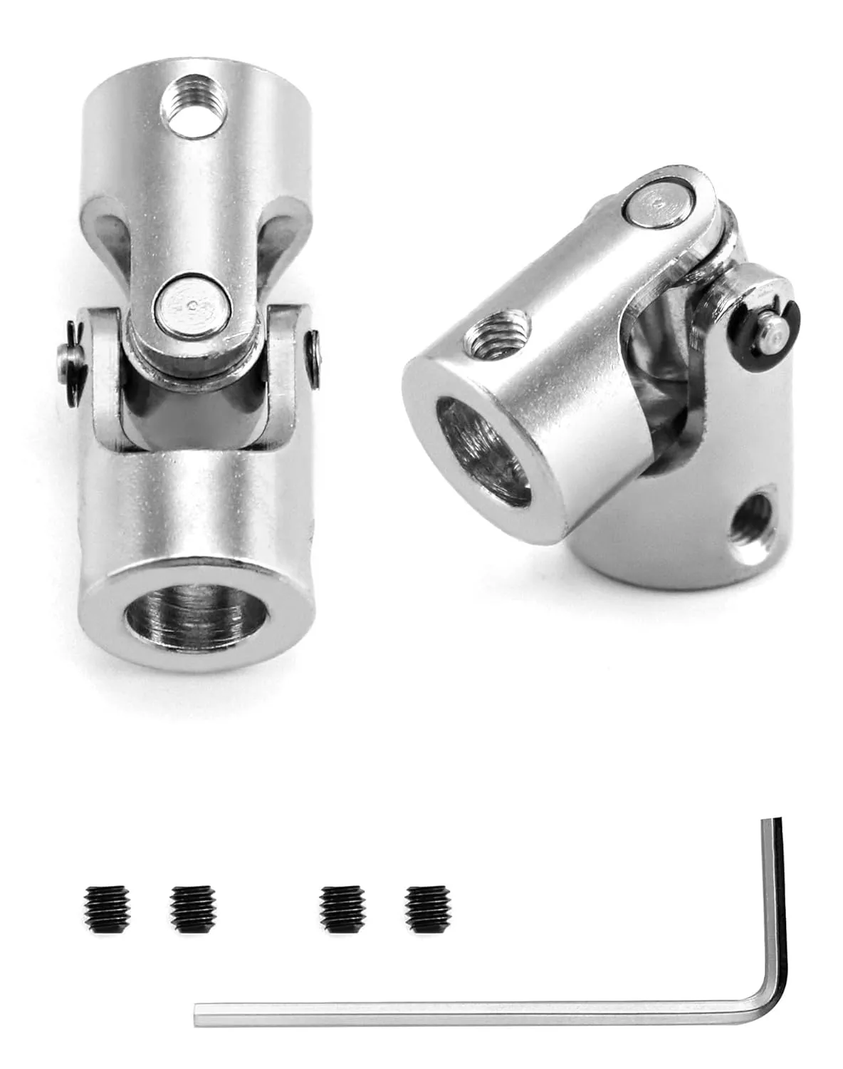 Bild von QWORK 2 Stück 8 mm Metallwellenkupplung für Motoranschlüsse