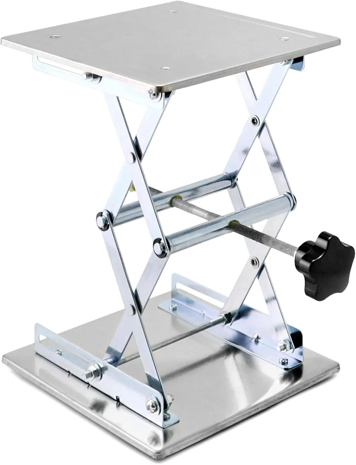 Bild von QWORK Labor Hebebühne aus Edelstahl mit 200x200 mm und einer maximalen Belastung von 15 kg