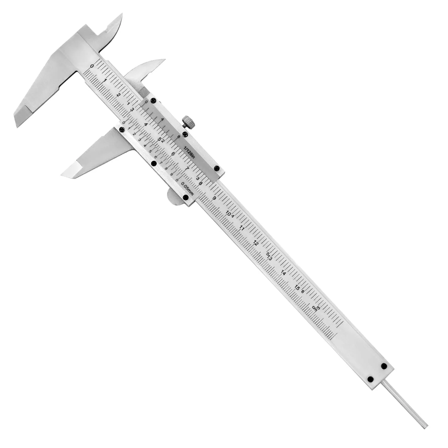 Bild von QWORK Messschieber 6 Zoll mit 0,05 mm Toleranz und Feststellschraube für vielseitige Messungen