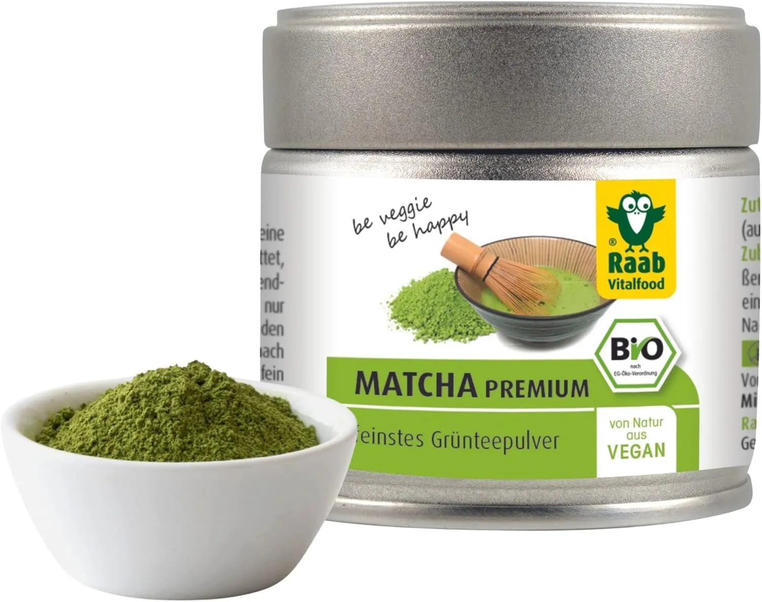 Bild von Raab Vitalfood Premium Bio Matcha aus Japan 30 g reines, fein gemahlenes Grüntee-Pulver ohne Zusätze
