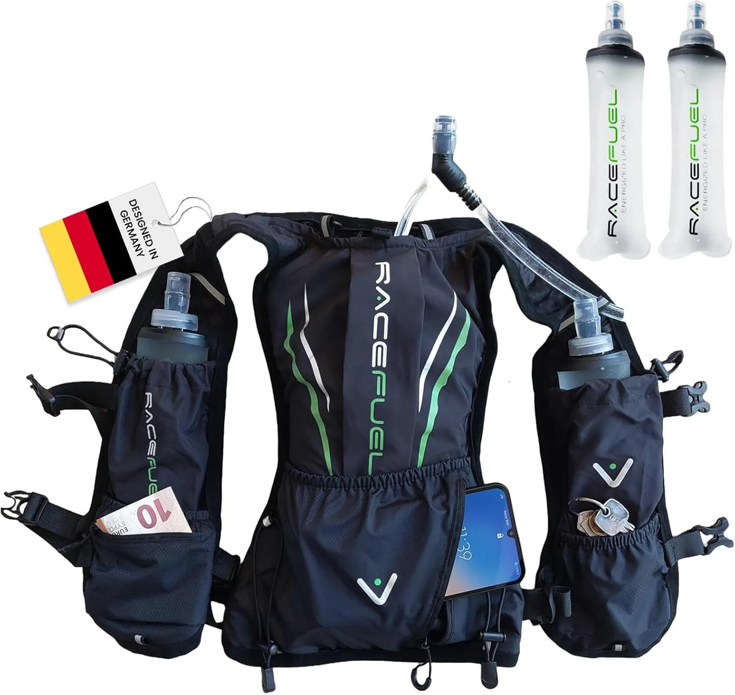 Bild von RaceFuel Marathon Weste ultraleicht mit Trinksystem für Laufen und Wandern