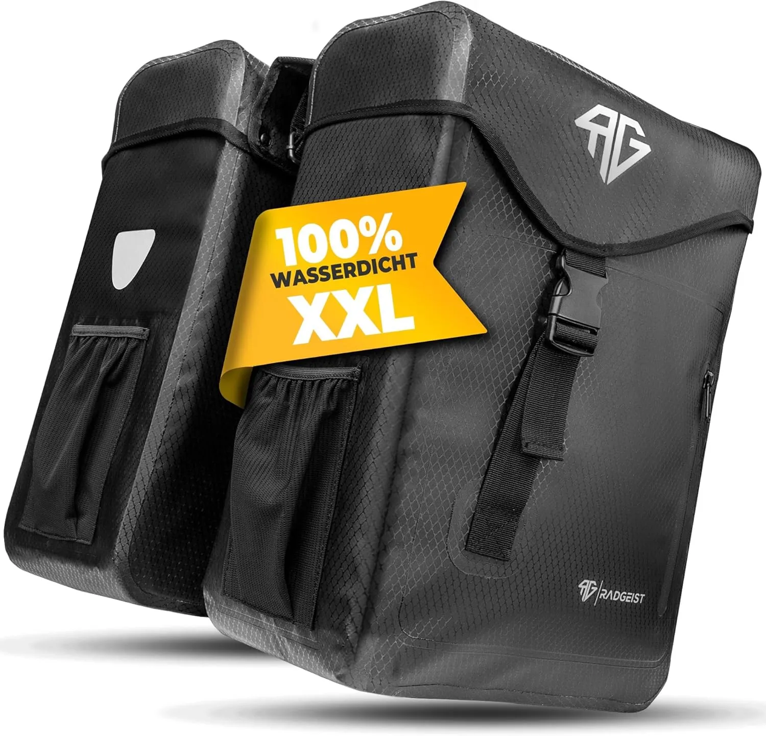 Bild von RADGEIST Fahrradtasche für Gepäckträger mit 50 Litern Volumen, 100% wasserdicht und einfacher Befestigung