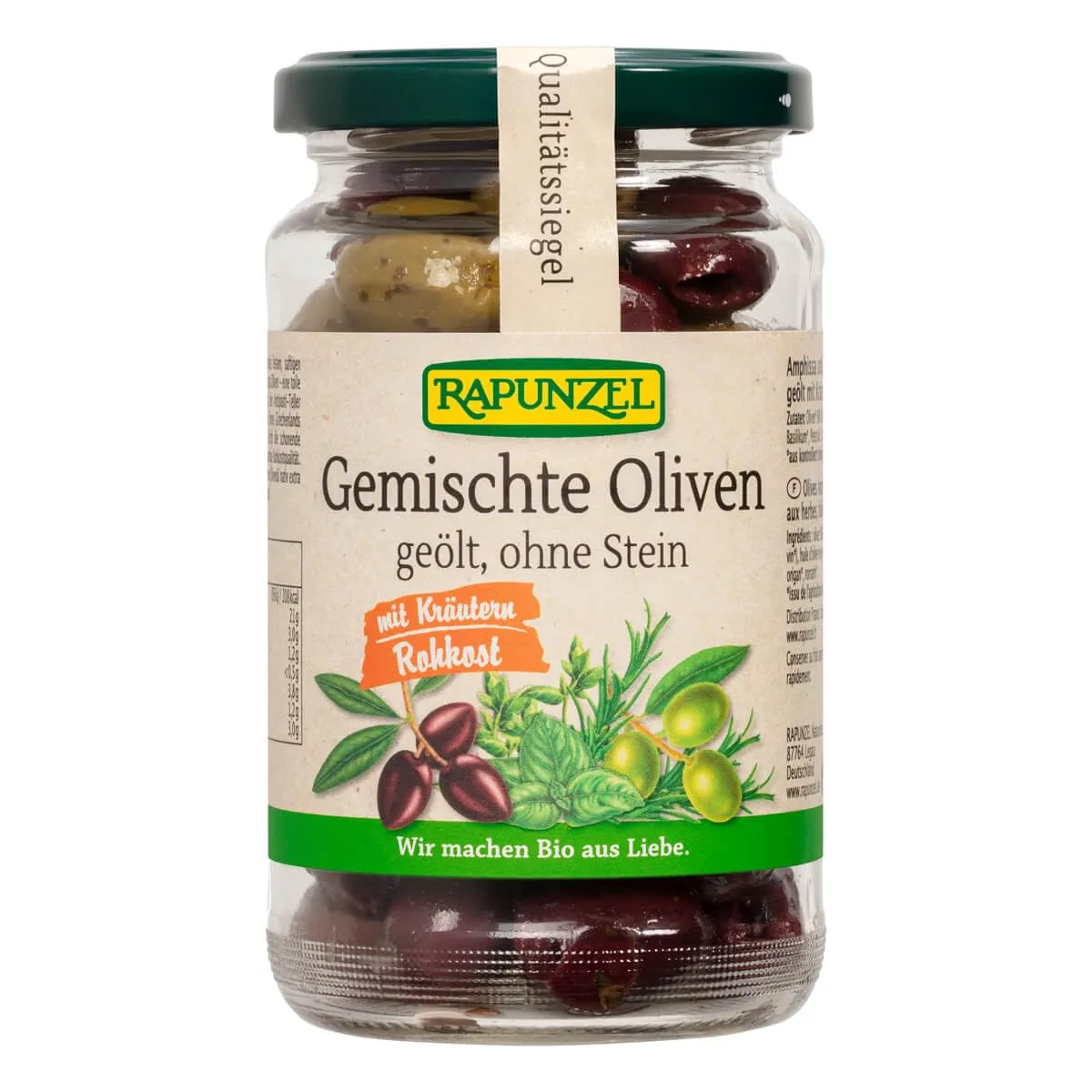 Bild von Rapunzel Bio Oliven mit Kräutern ohne Stein, 170 g