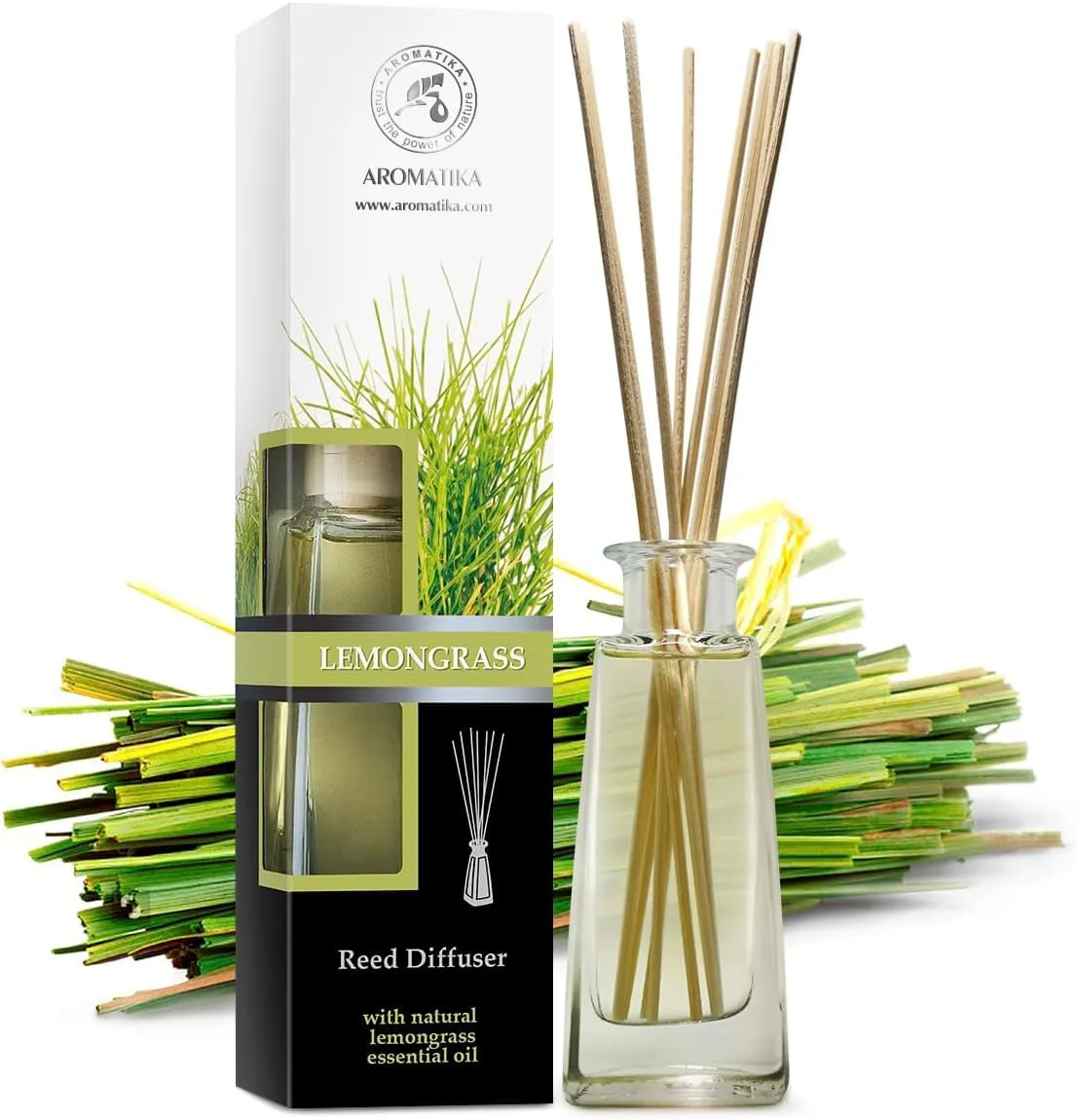 Bild von Raumduft Diffuser mit 100 ml natürlichem Zitronengrasöl für langanhaltende Frische und angenehme Raumbeduftung