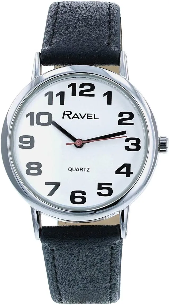 Bild von Ravel R0105 Unisex Armbanduhr mit großen Ziffern und analogem Quarzwerk