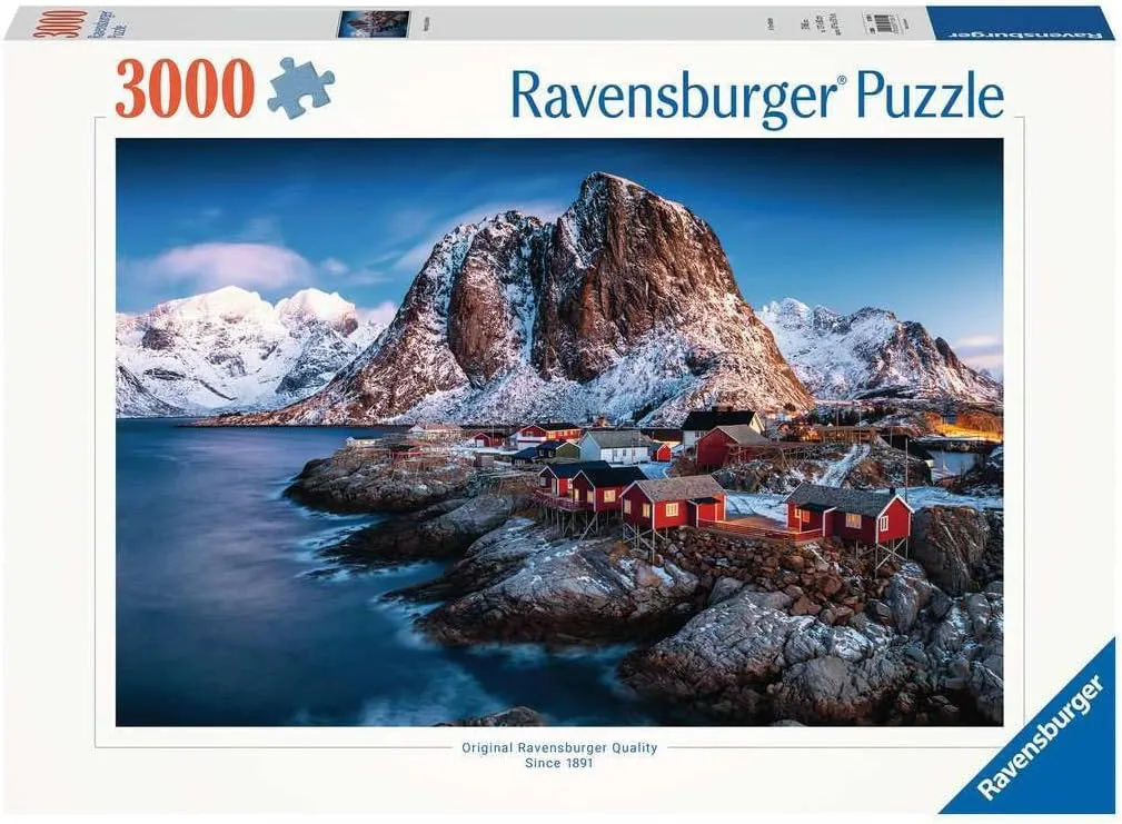 Bild von Ravensburger 17081 Puzzle mit 3000 Teilen von Hamnoy, Lofoten, für Erwachsene und Kinder ab 14 Jahren, 48 x 32 cm