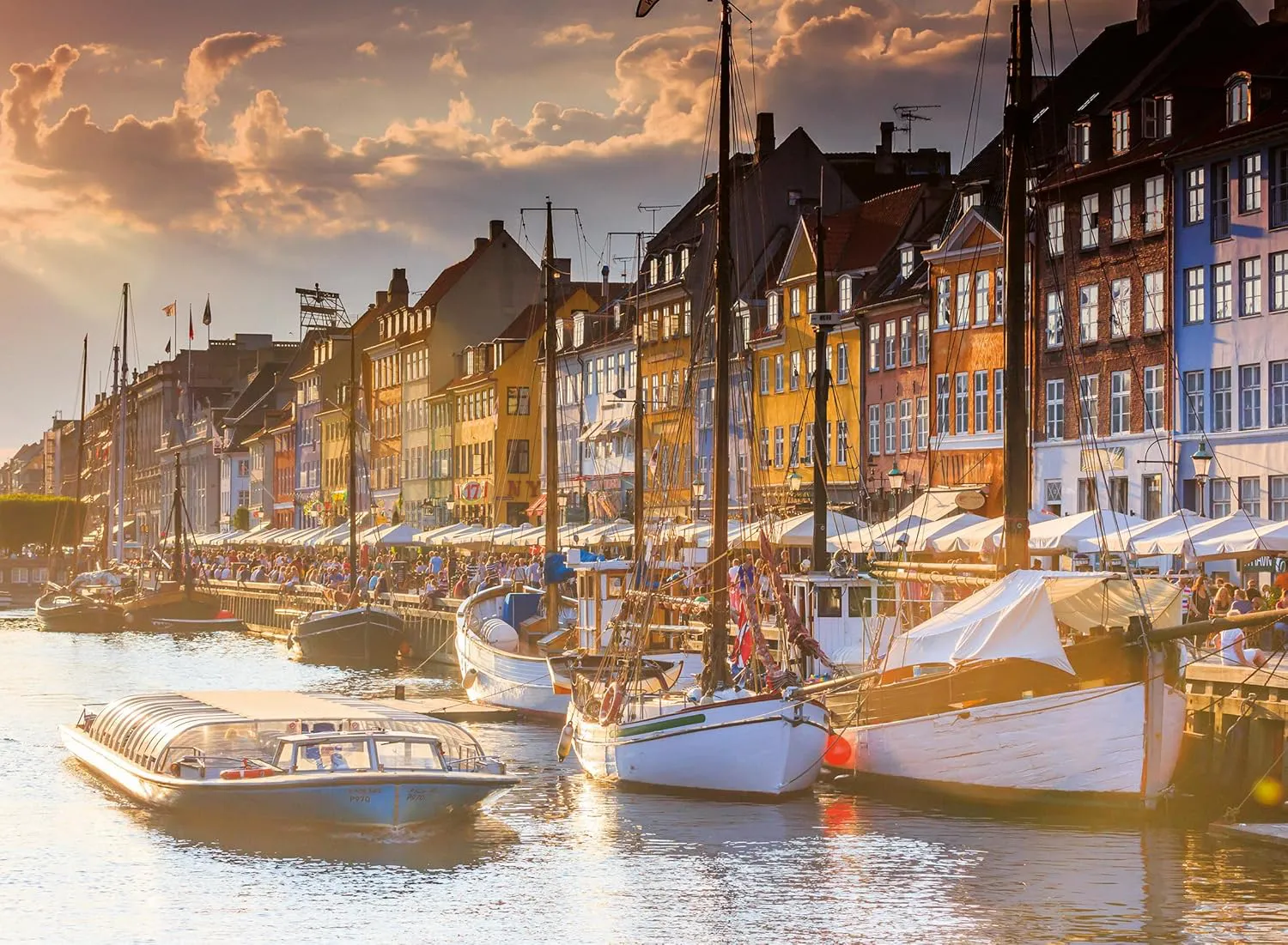 Bild von Ravensburger Puzzle 12000846 mit 500 Teilen, Sonnenuntergang in Kopenhagen, für Erwachsene und Kinder ab 12 Jahren