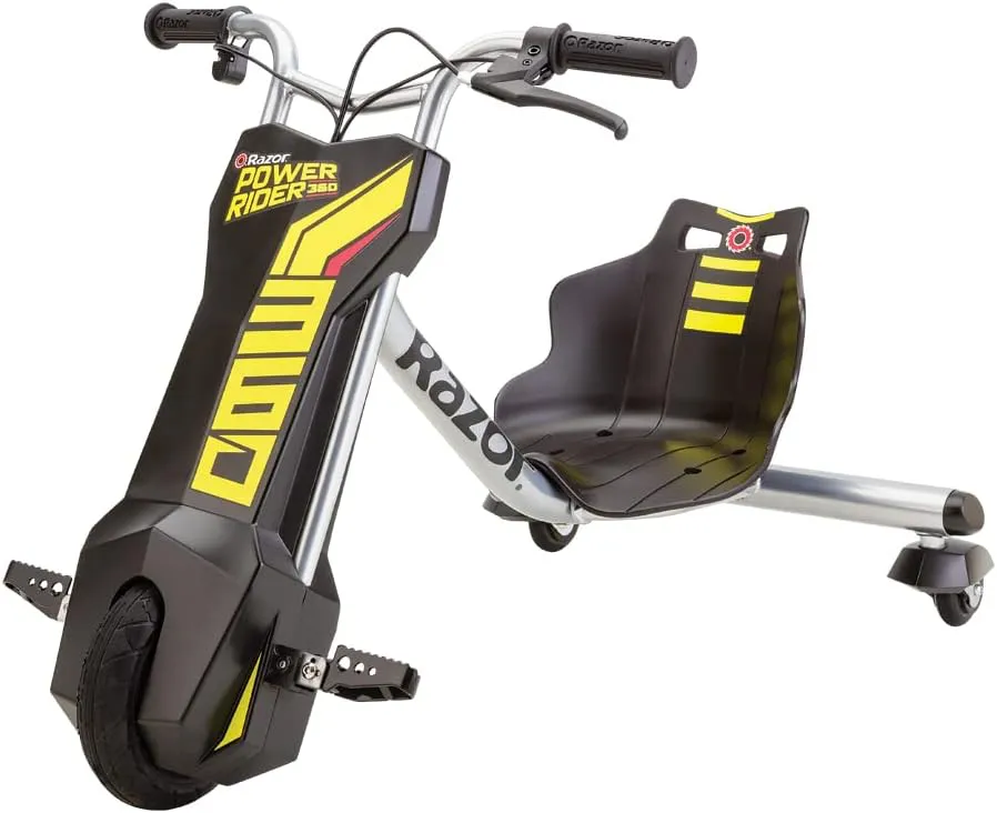 Bild von Razor Powerrider 360 Dreirad mit Elektromotor in Schwarz, Modell 20173801