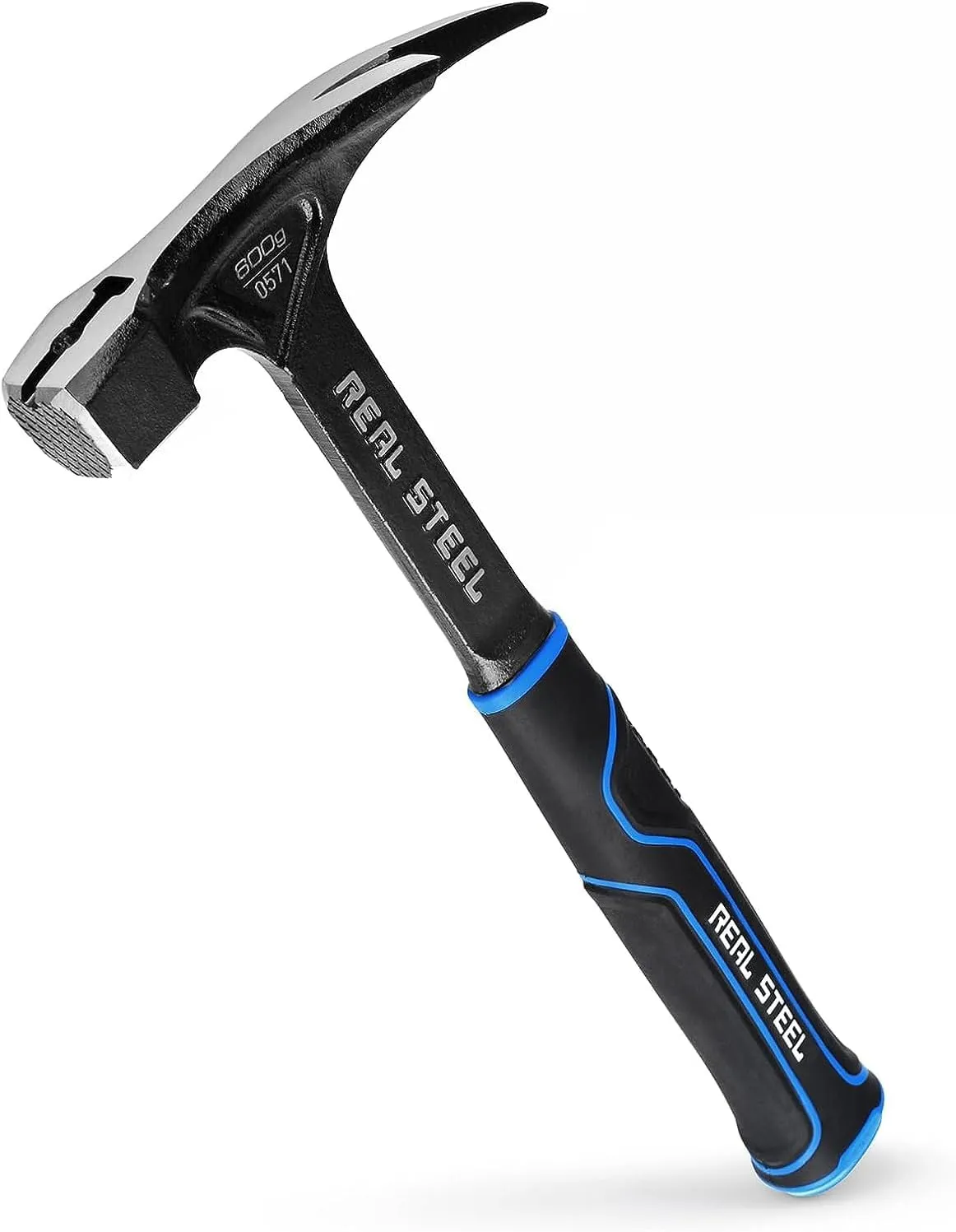 Bild von REAL STEEL 600 g Latthammer mit magnetischem Nagelhalter und gefräster Schlagfläche