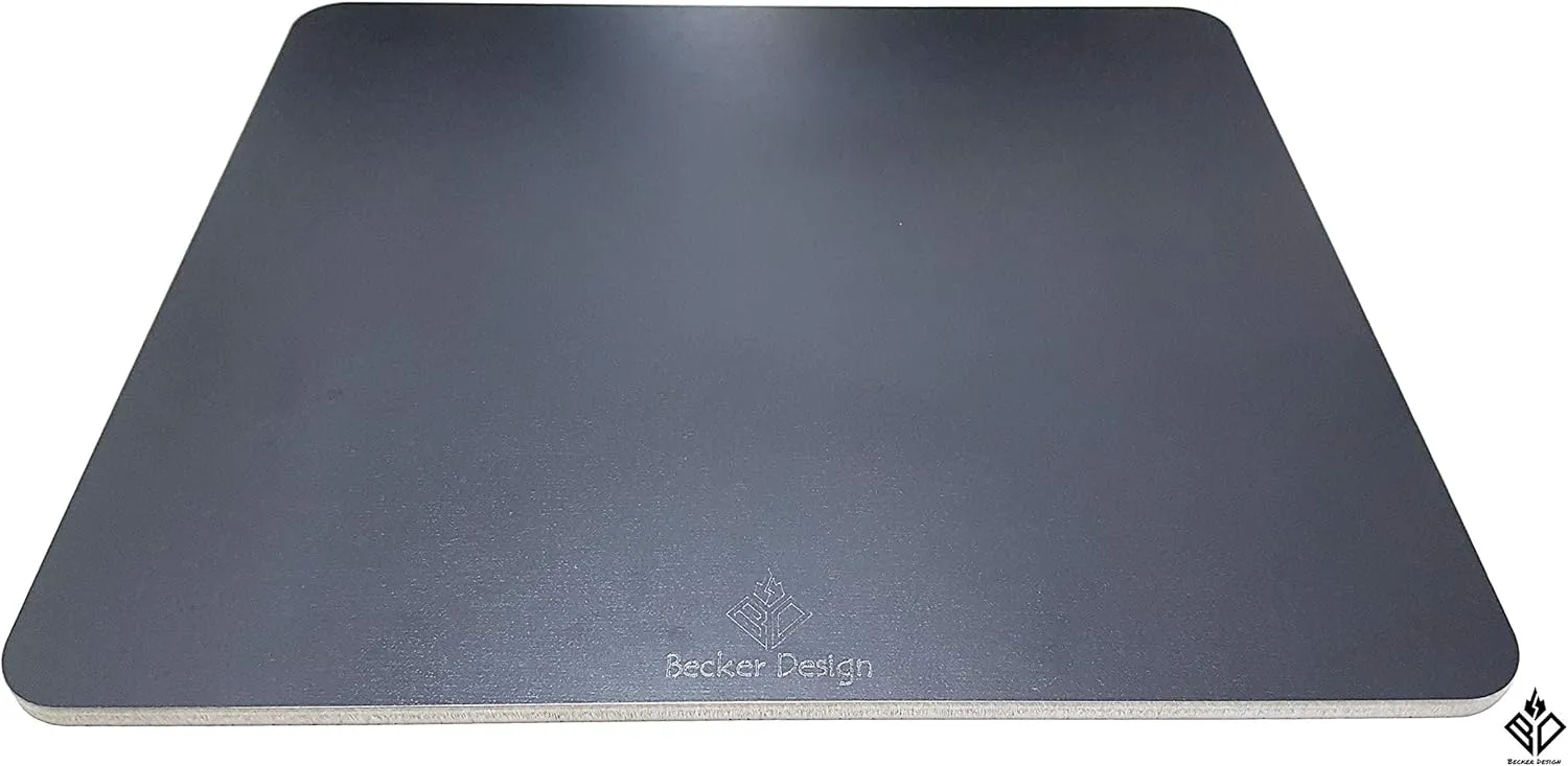 Bild von Rechteckiger Backstahl für Pizza und Brot 38 cm x 33 cm, 8 mm dick