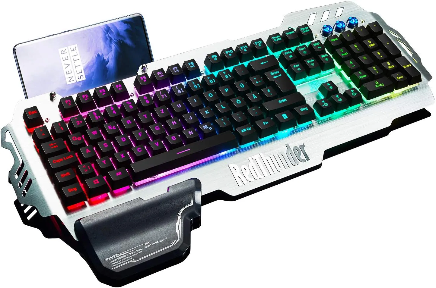 Bild von RedThunder K900 Gaming Tastatur 2024 mit QWERTZ Layout und RGB Beleuchtung