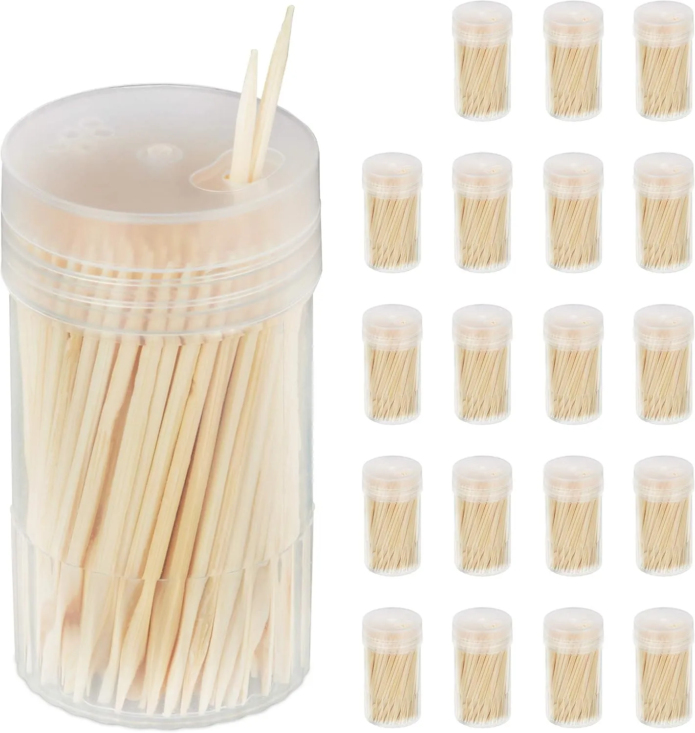 Bild von Relaxdays 4000er Set Holz Zahnstocher 6,5 cm für Zahnhygiene und Basteln