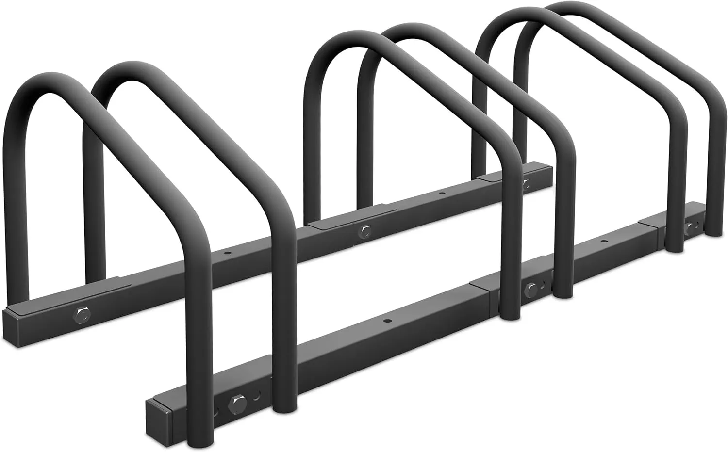 Bild von Relaxdays Fahrradständer für drei Fahrräder aus Stahl in Anthrazit mit Reifenbreite von 60 mm