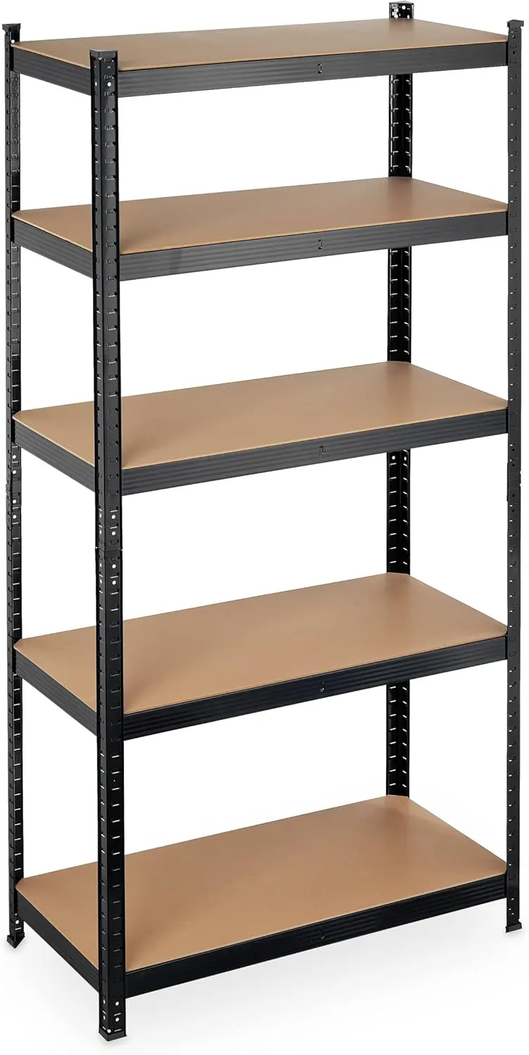 Bild von Relaxdays Schwerlastregal mit 5 Ebenen und einer Traglast von 875 kg, Maße 180 x 90 x 45 cm, in Schwarz