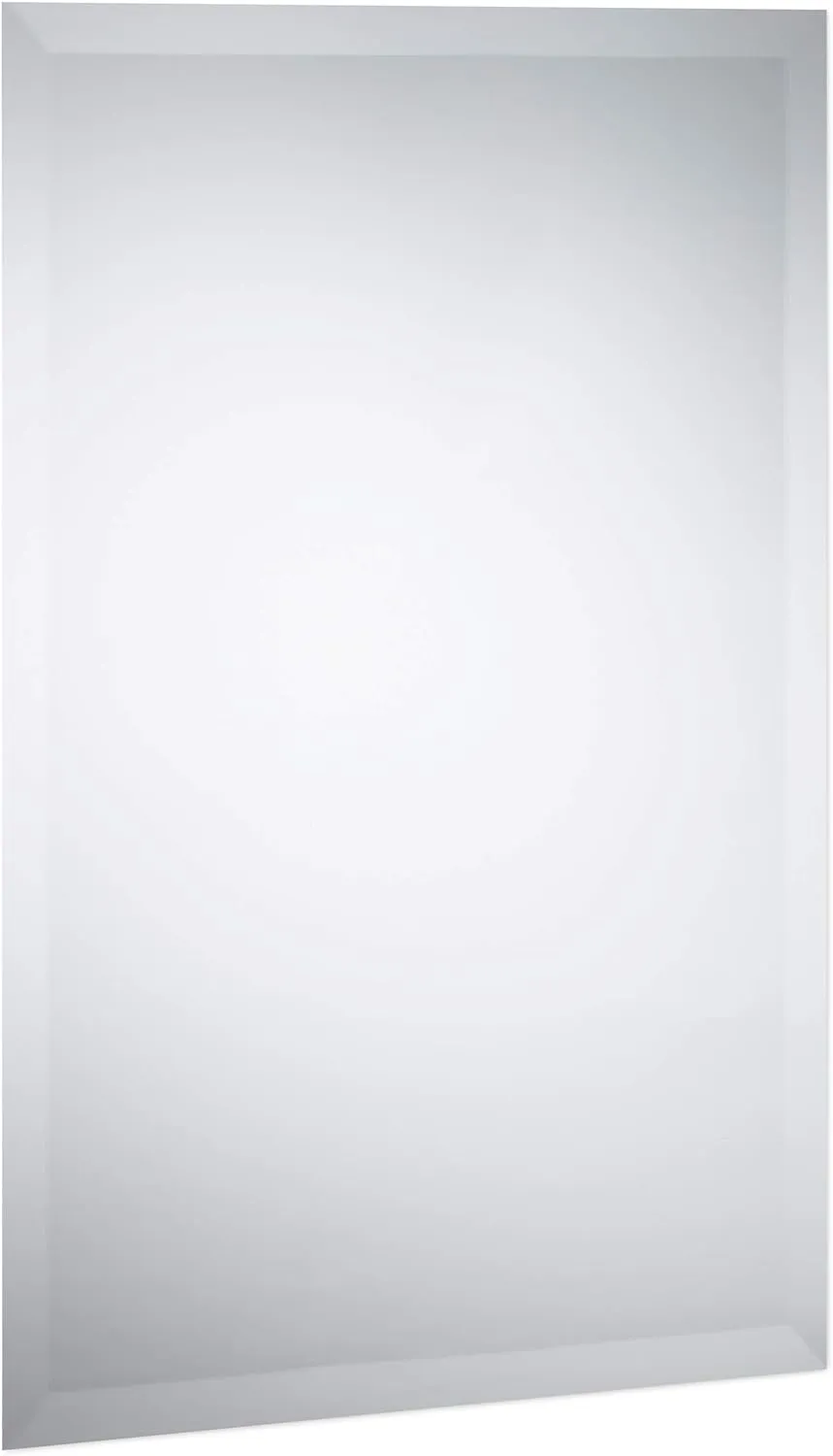 Bild von Relaxdays Wandspiegel 40x60 cm aus 100% Glas, facettiert, für Bad und Flur, Artikelnummer 10034259