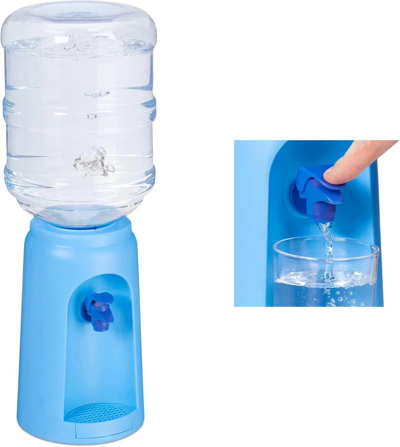 Bild von Relaxdays Wasserspender mit 4,5 Litern Tank, blau, 47,5 cm hoch und 17 cm Durchmesser, Artikelnummer 10027938_45