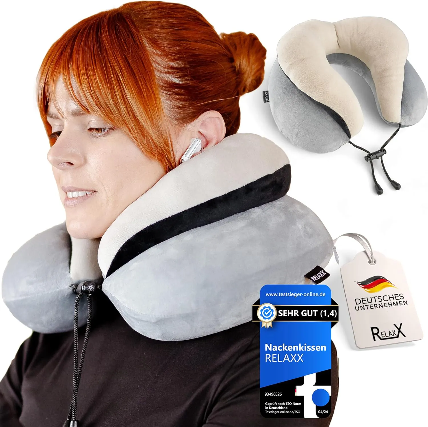 Bild von RELAXX Premium Komfort Nackenkissen Größe L aus Memory Foam für Reisen