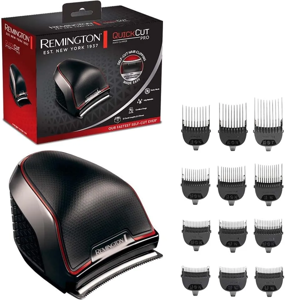 Bild von Remington HC4300 Haarschneidemaschine mit selbstschärfenden Edelstahlklingen und Curve-Cut-Technologie, inklusive 12 Aufsteckkämmen und Netz- sowie Akkubetrieb