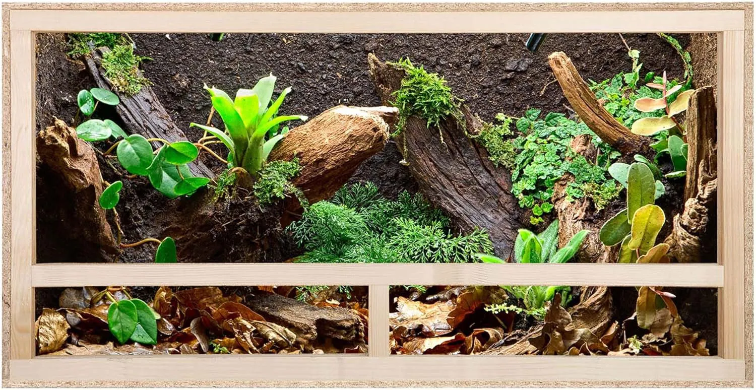 Bild von REPITERRA Holzterrarium 80x40x40 cm für die Aufzucht von Schlangen und Reptilien