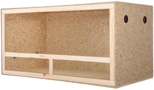 Bild von REPITERRA Terrarium aus Holz für Reptilien und Amphibien mit Seitenbelüftung in der Größe 100x40x40 cm