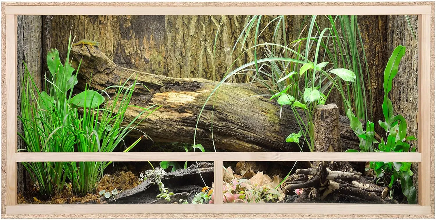 Bild von REPITERRA Terrarium für Reptilien und Amphibien in Holz mit Seitenbelüftung, 120x50x50 cm