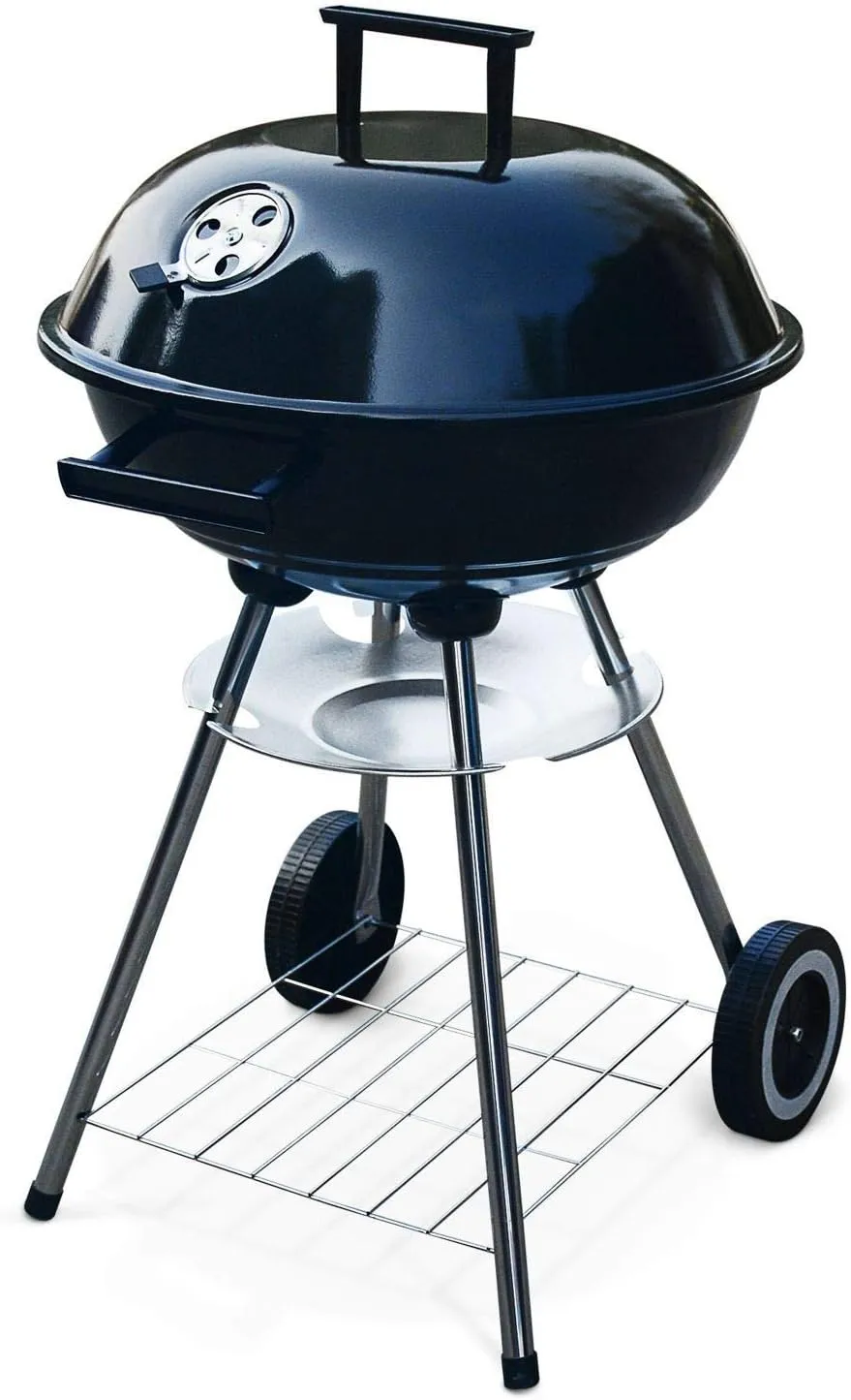 Bild von RESCH MAXX Holzkohlegrill mit 44 cm Durchmesser für bis zu 4 Personen, fahrbar und mit Deckel, ideal für Garten und Balkon
