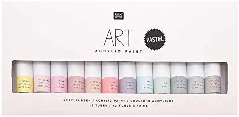 Bild von Rico Acrylfarbe Set mit 12 Pastellfarben