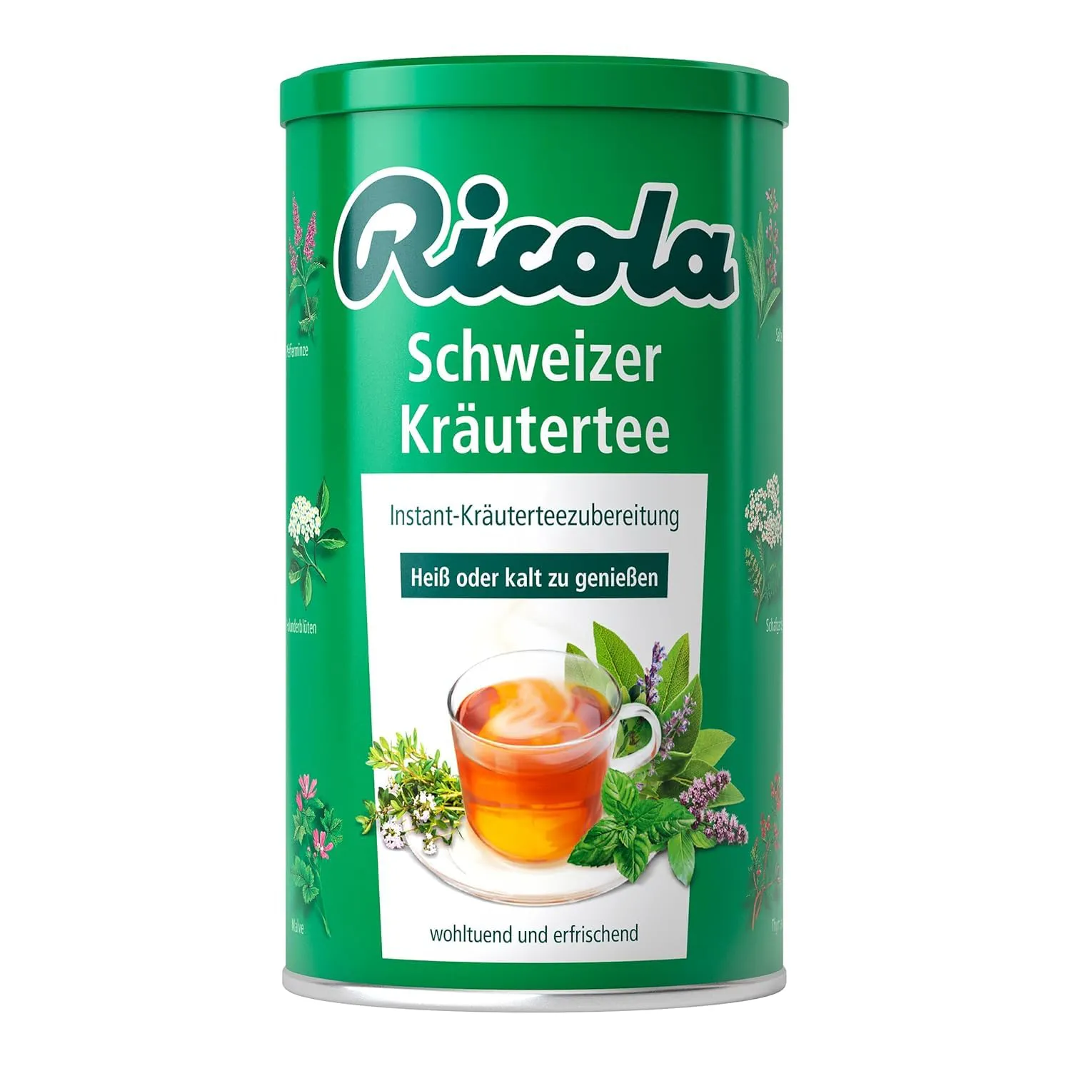 Bild von Ricola Schweizer Kräutertee in 200g Dose mit 13 Bergkräutern, für Eistee oder warmen Tee, vegan