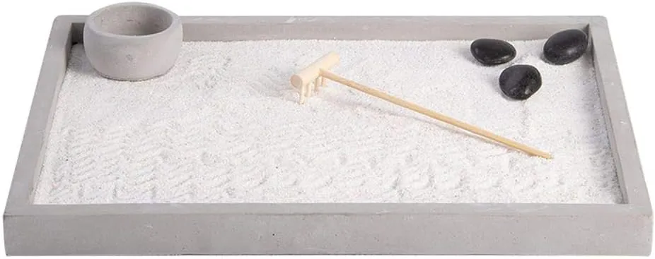 Bild von Rivanto Zen Garten Größe L in Geschenkverpackung, 22 x 30 cm für Meditation im Wohnzimmer oder Büro