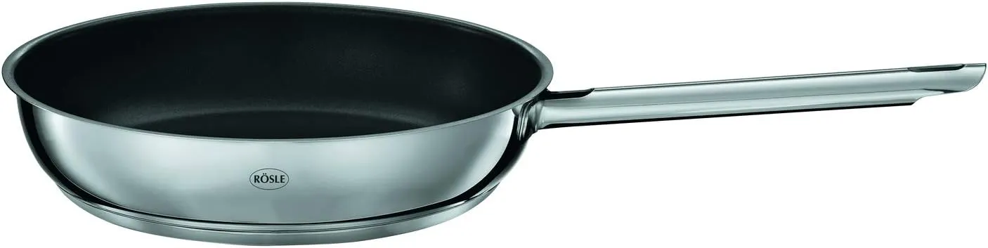 Bild von RÖSLE ELEGANCE Bratpfanne mit 28 cm Durchmesser aus Edelstahl, induktions- und spülmaschinengeeignet, mit Antihaftversiegelung ProPlex